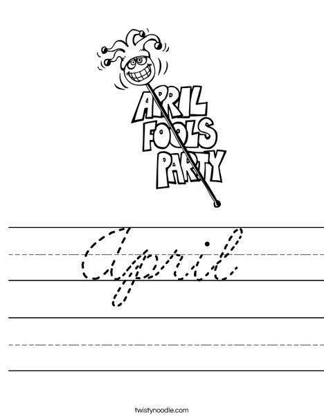 April Fools' Party Worksheet