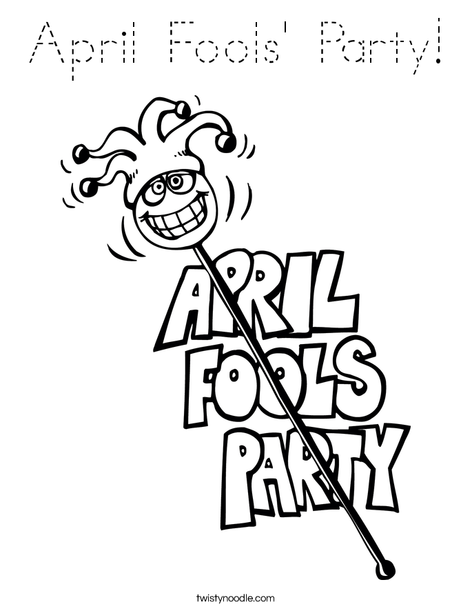 April Fools' Party! Coloring Page