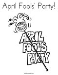 April Fools' Party! Coloring Page