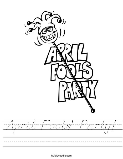 April Fools' Party Worksheet