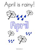 April is rainy Coloring Page
