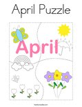 April Puzzle Coloring Page