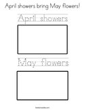 April showers bring May flowers Coloring Page