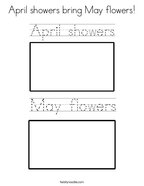 April showers bring May flowers Coloring Page