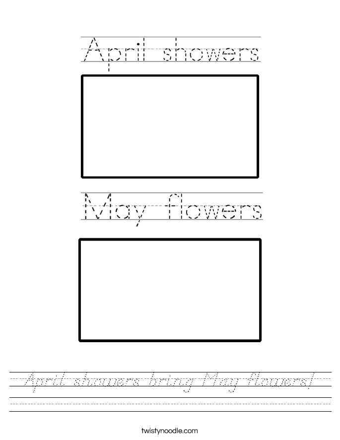April showers bring May flowers! Worksheet
