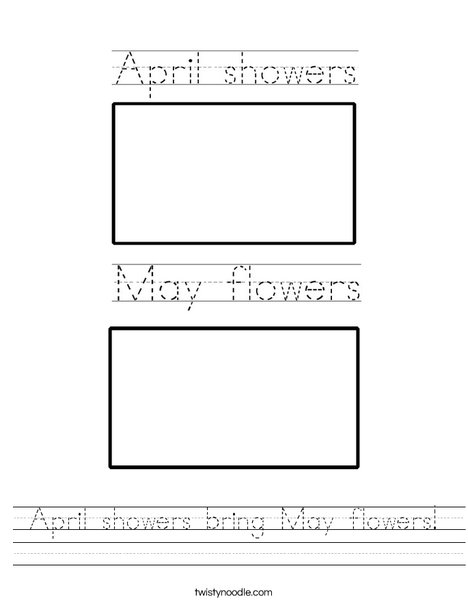 April showers bring May flowers! Worksheet