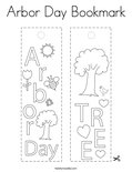 Arbor Day Bookmark Coloring Page