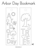 Arbor Day Bookmark Coloring Page