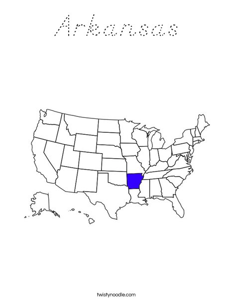 Arkansas Coloring Page