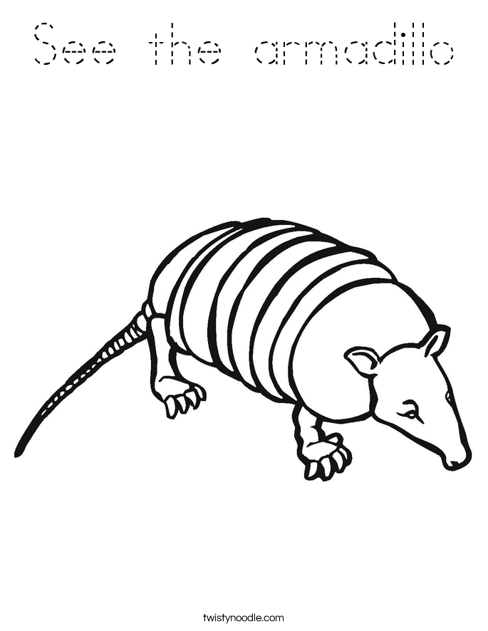 See the armadillo Coloring Page