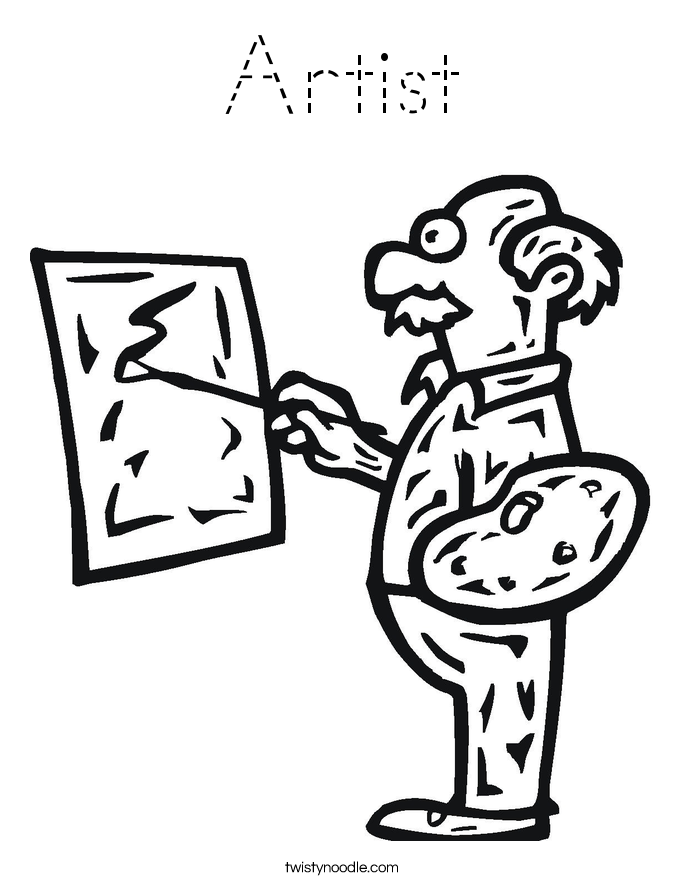 Artist Coloring Page