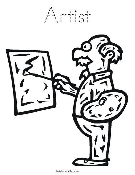 Artist Coloring Page