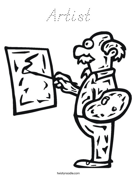 Artist Coloring Page