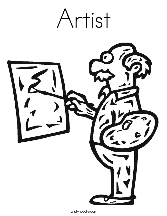 Artist Coloring Page