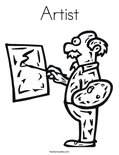 Artist Coloring Page