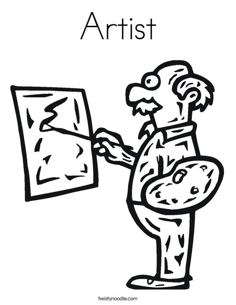 Artist Coloring Page