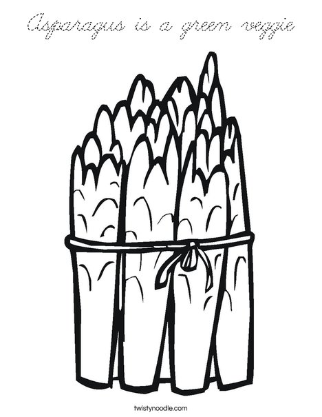 Asparagus Coloring Page