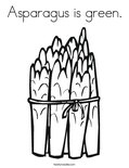 Asparagus is green.Coloring Page