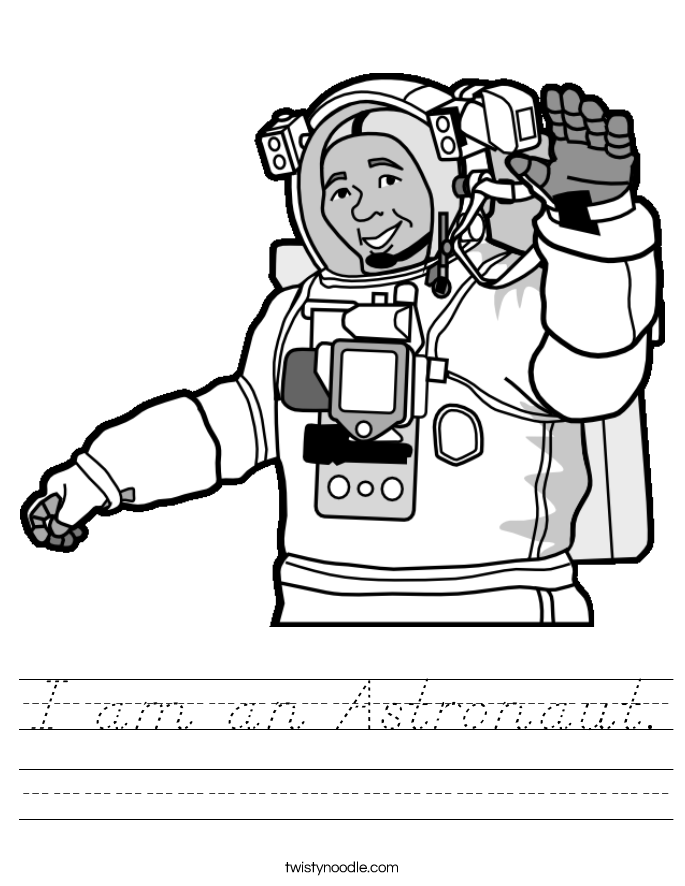 I am an Astronaut. Worksheet