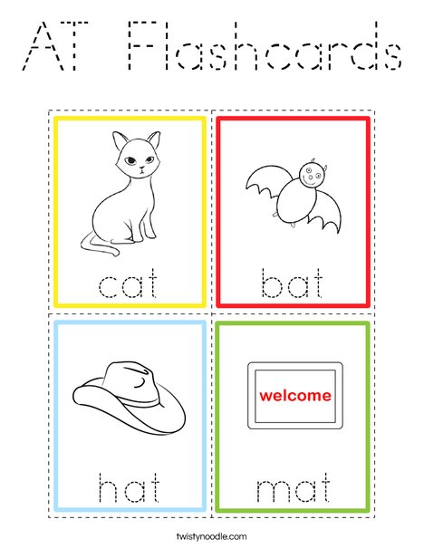 AT Flashcards Coloring Page