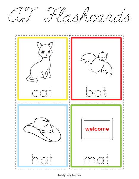 AT Flashcards Coloring Page