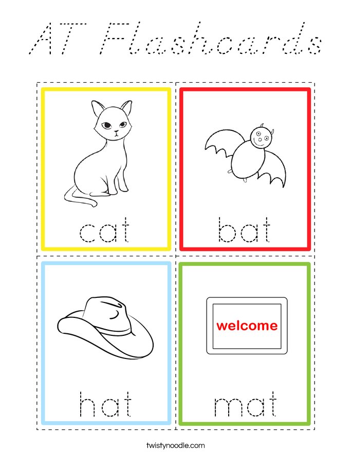 AT Flashcards Coloring Page