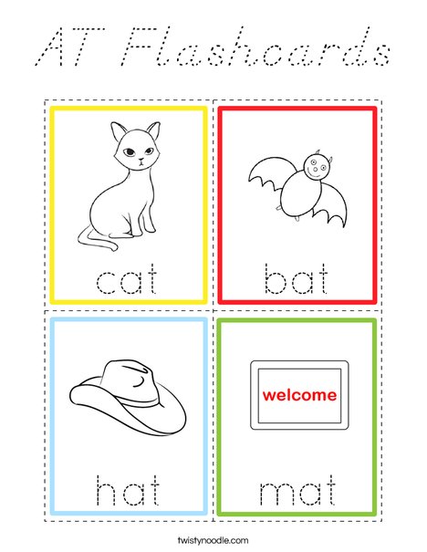 AT Flashcards Coloring Page