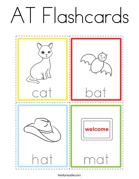 AT Flashcards Coloring Page