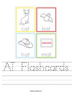 AT Flashcards Handwriting Sheet