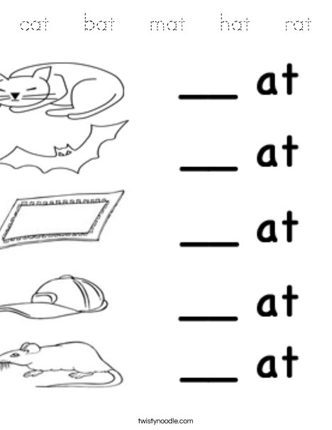 At Words Coloring Page