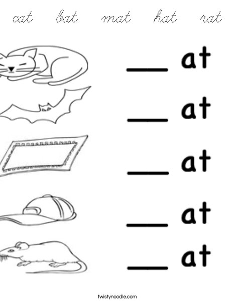 At Words Coloring Page