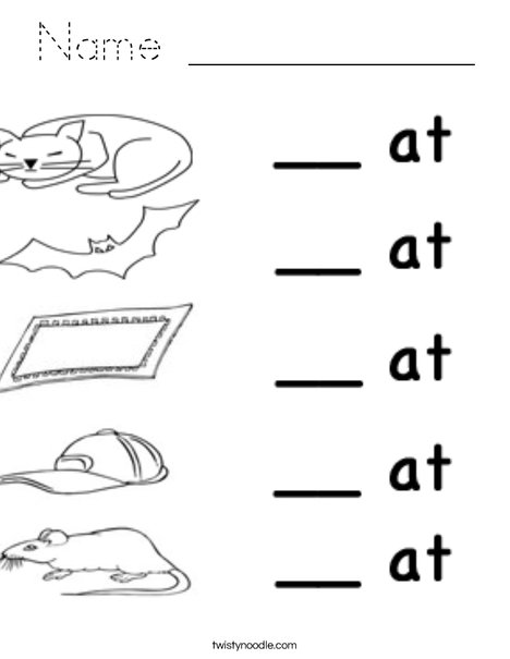 At Words Coloring Page