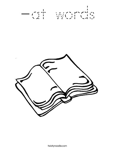 At Words Book Coloring Page