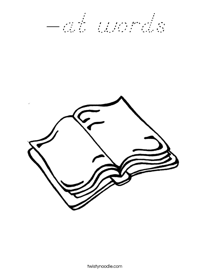 -at words Coloring Page