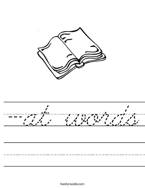At Words Book Worksheet