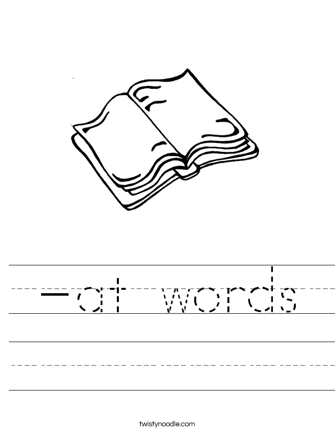 -at words Worksheet