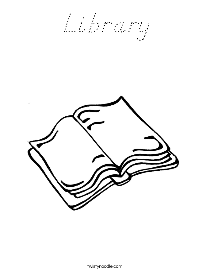 Library Coloring Page