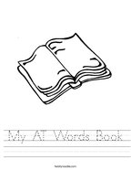 My AT Words Book Handwriting Sheet