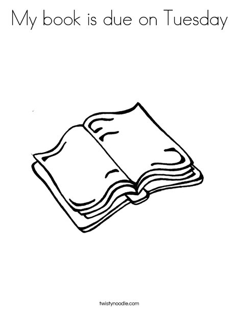 open book coloring page