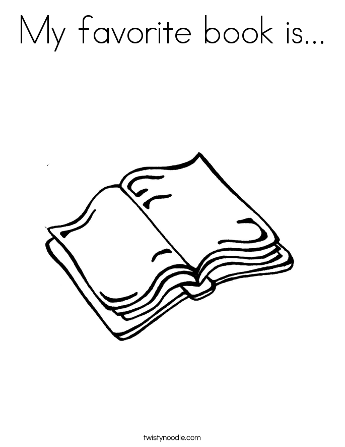 My favorite book is... Coloring Page
