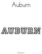 Auburn Coloring Page