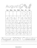 August 2024 Calendar Worksheet