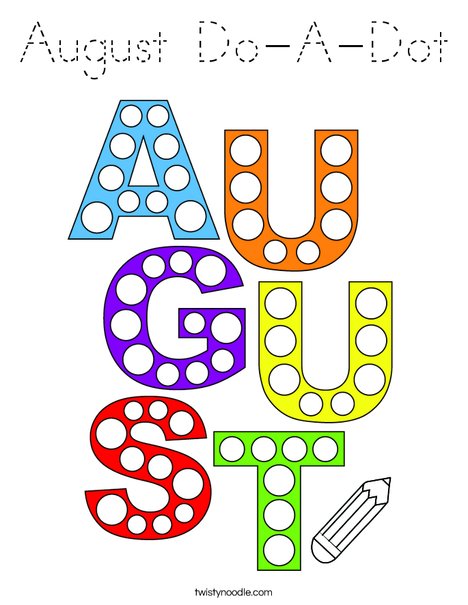 August Do-A-Dot Coloring Page
