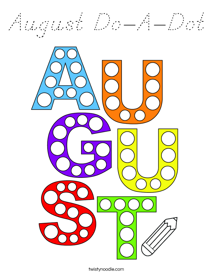 August Do-A-Dot Coloring Page