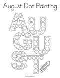 August Dot Painting Coloring Page