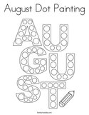 August Dot Painting Coloring Page