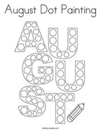 August Dot Painting Coloring Page