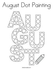 August Dot Painting Coloring Page