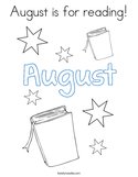 August is for reading Coloring Page