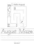 August Maze Worksheet